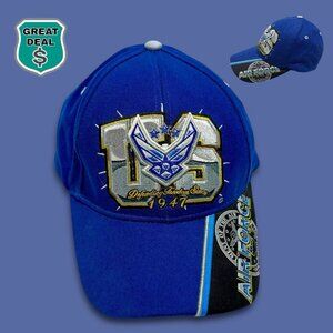 Air Force Adjustable Baseball Hat Cap Blue USAF